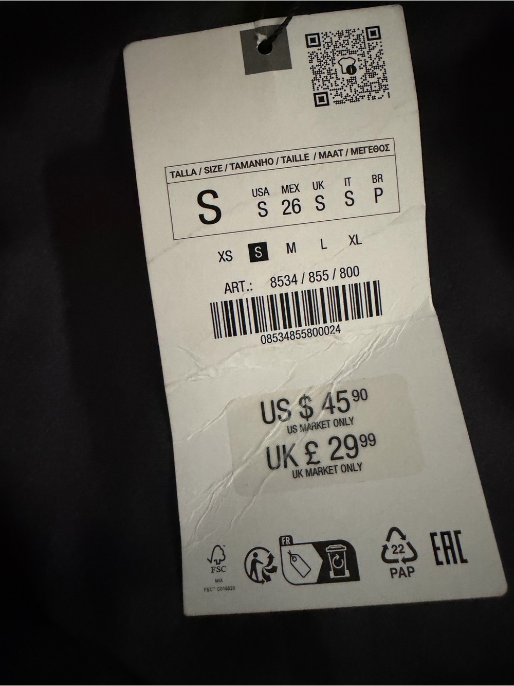 Zara Sleek Black Satin Midi Skirt NWT - Picture 3 of 4